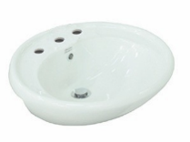 Studio S/Recessed Basin W/Fix 3Th Wh