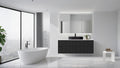 Cabarita Morden Wall Hung PVC Cabinet, Matte Black, LK-MC1500W-MB