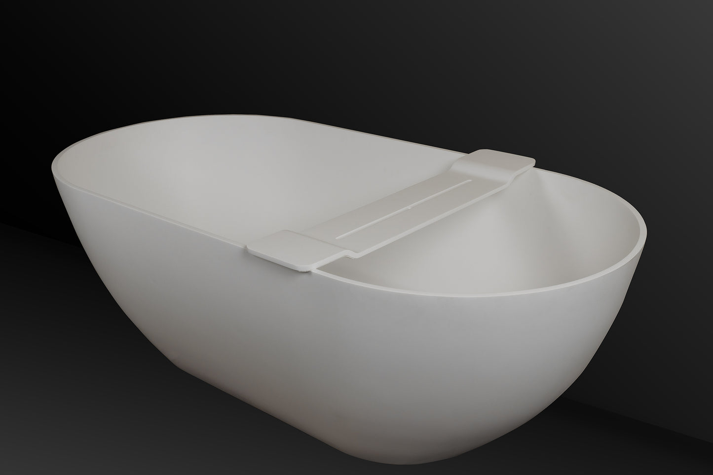 Solid Surface Bath Caddie Matte White