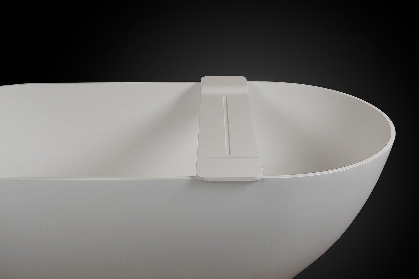 Solid Surface Bath Caddie Matte White