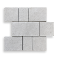 CALELLA GRIS TRAVERTINE RECTANGLE AND SQUARE MOSAIC TILE