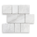 CALELLA LIGHT BIANCO ORO RECTANGLE AND SQUARE MOSAIC TILE