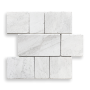 Calella Light Bianco Oro Rectangle and Square Mosaic Tile