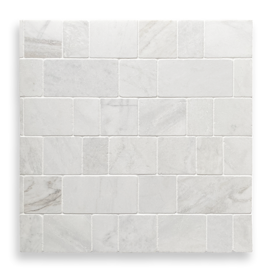 CALELLA LIGHT BIANCO ORO RECTANGLE AND SQUARE MOSAIC TILE