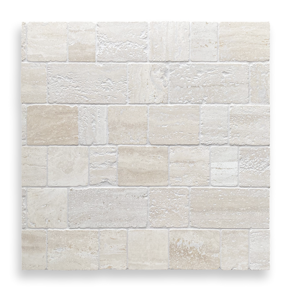 CALELLA TRAVERTINE CLASSIC RECTANGLE AND SQUARE MOSAIC TILE