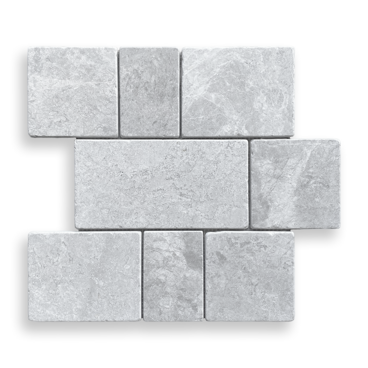 CALELLA TUNDRA GREY RECTANGLE AND SQUARE MOSAIC TILE