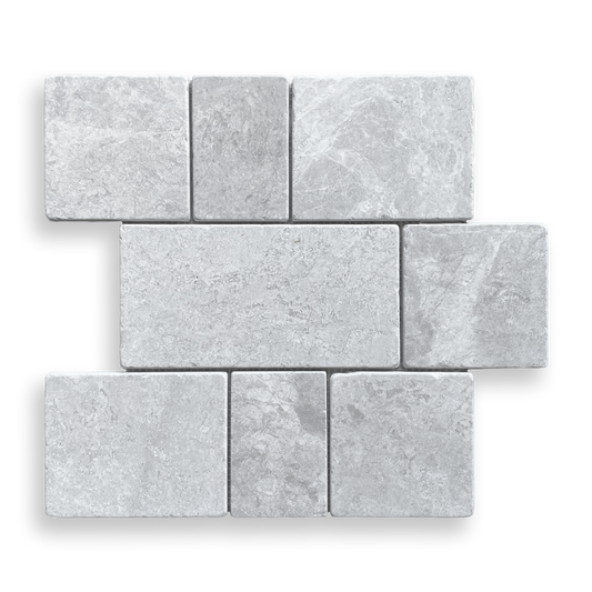 CALELLA TUNDRA GREY RECTANGLE AND SQUARE MOSAIC TILE