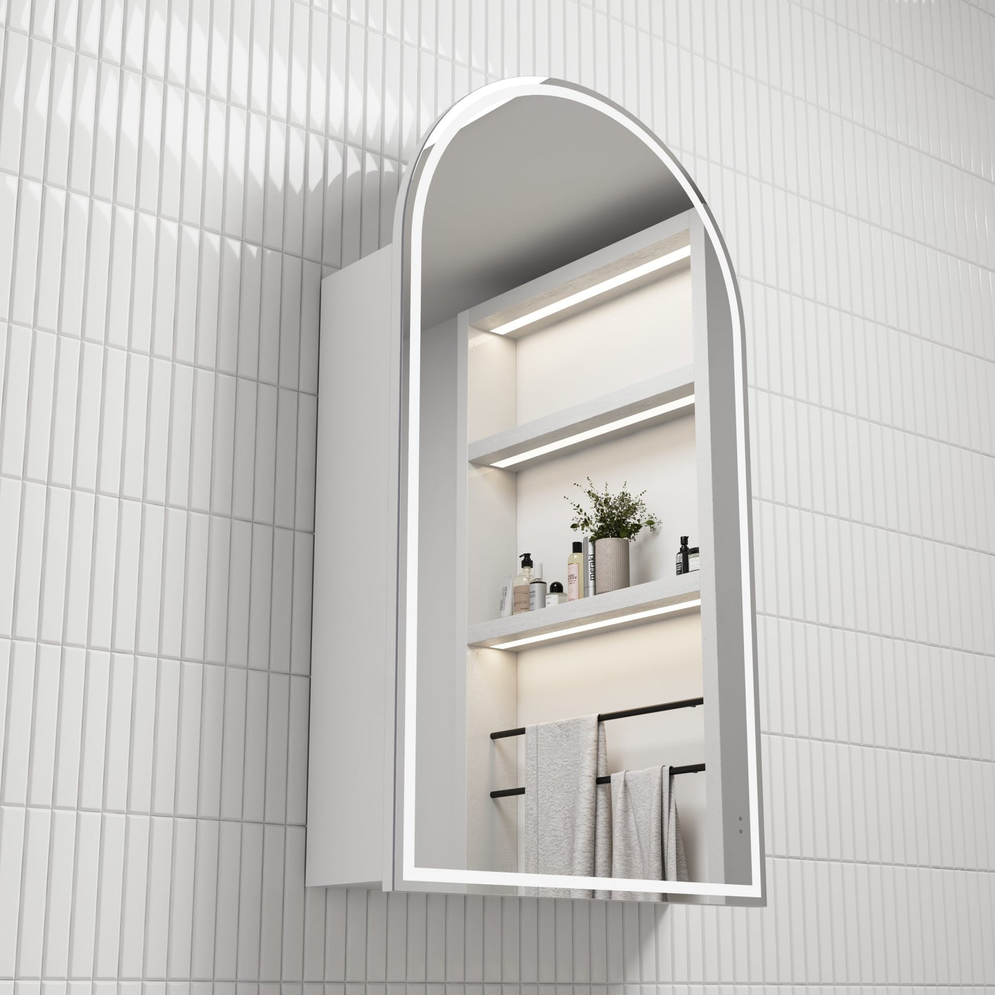 Canterbury LED Shaving Cabinet Matte White