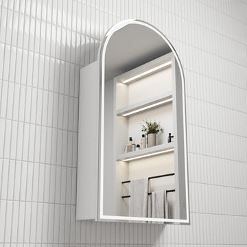 Canterbury LED Shaving Cabinet Matte White