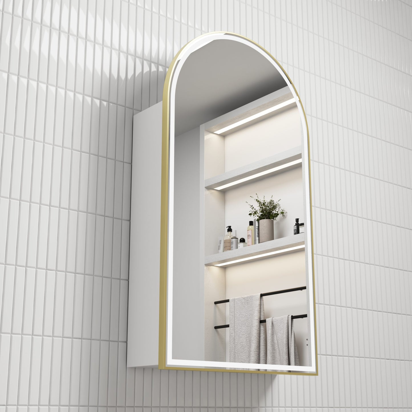 Canterbury LED Shaving Cabinet Matte White