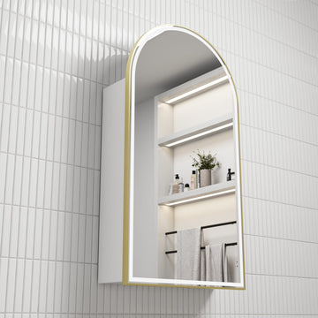 Canterbury LED Shaving Cabinet Matte White