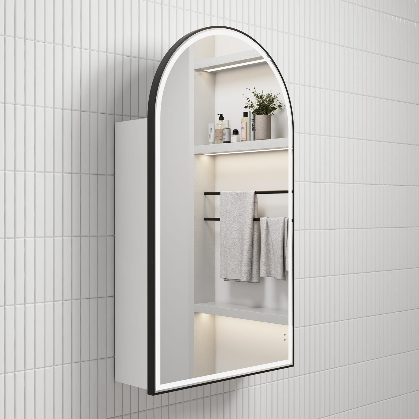 Canterbury LED Shaving Cabinet Matte White
