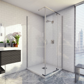 Cascade 900/1000/1200 Semi-Frameless Pivot Shower Screen — Shower Screens & Enclosures, Shower Screen Hardware
