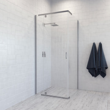 Cascade 900/1000/1200 Semi-Frameless Pivot Shower Screen — Shower Screens & Enclosures, Shower Screen Hardware