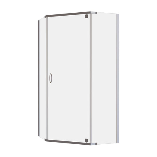Cascade 1000 Angle Semi-Frameless Pivot Shower Screen