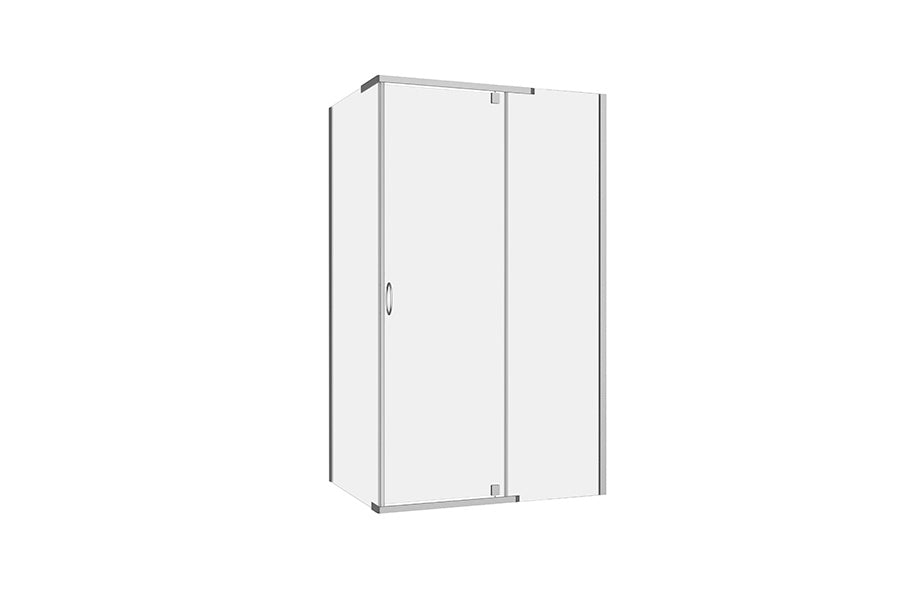 Cascade 900/1000/1200 Semi-Frameless Pivot Shower Screen