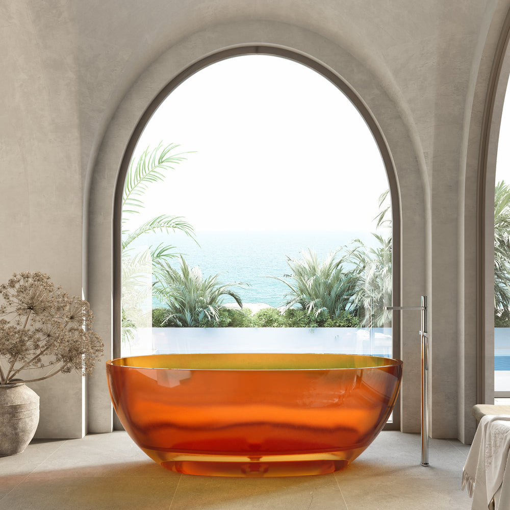 Wow Translucency Resin Stone Bath - Golden Beige