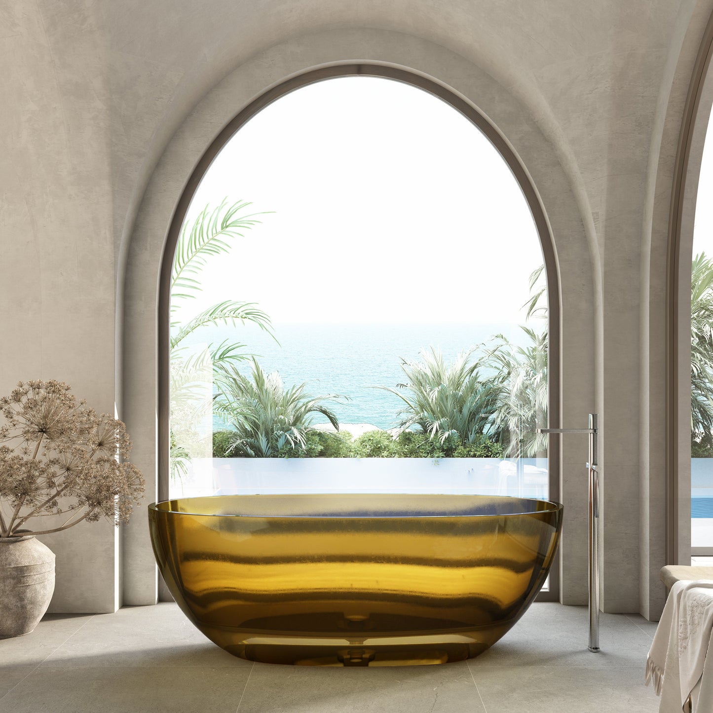 Wow Translucency Resin Stone Bath - Opal Yellow
