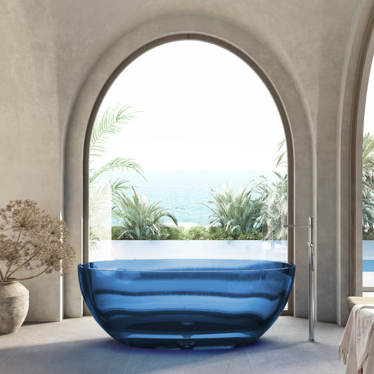 Wow Translucency Resin Stone Bath - Sky Blue