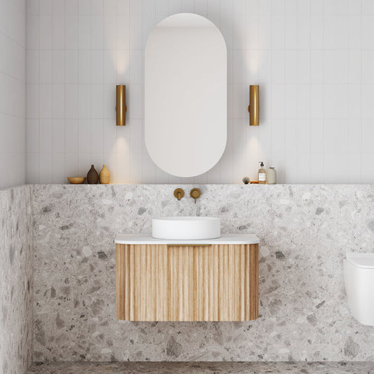 V-Groove 750mm Wall Hung Vanity