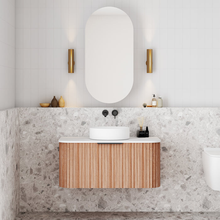 V-Groove 900mm Wall Hung Vanity