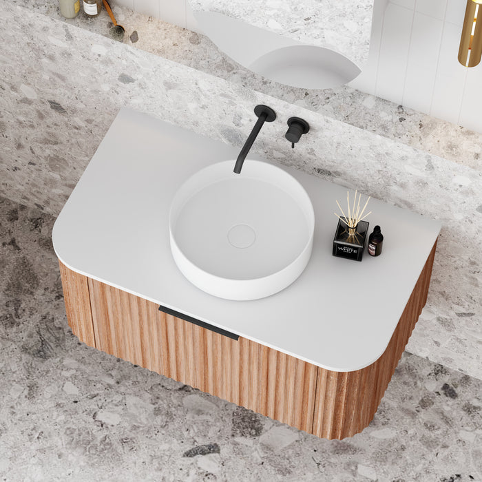 V-Groove 900mm Wall Hung Vanity