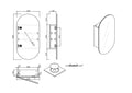 Elli Pill 450mm Shaving Cabinet