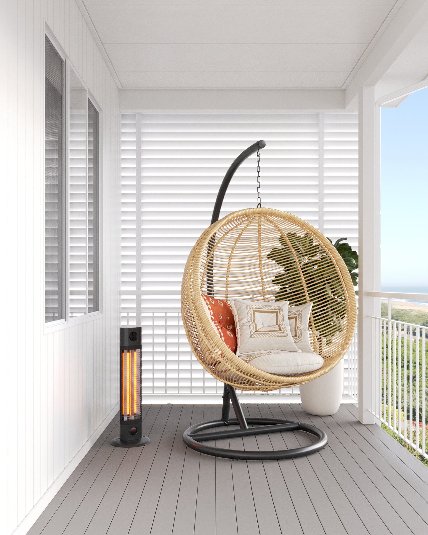 CO1800RB Cedar 1800W Mid-Wave Outdoor Heater