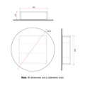 CR6060W Round White Mirror Cabinet