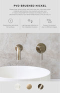 ROUND TALL BASIN MIXER CURVED PVD BRUSHED NICKEL