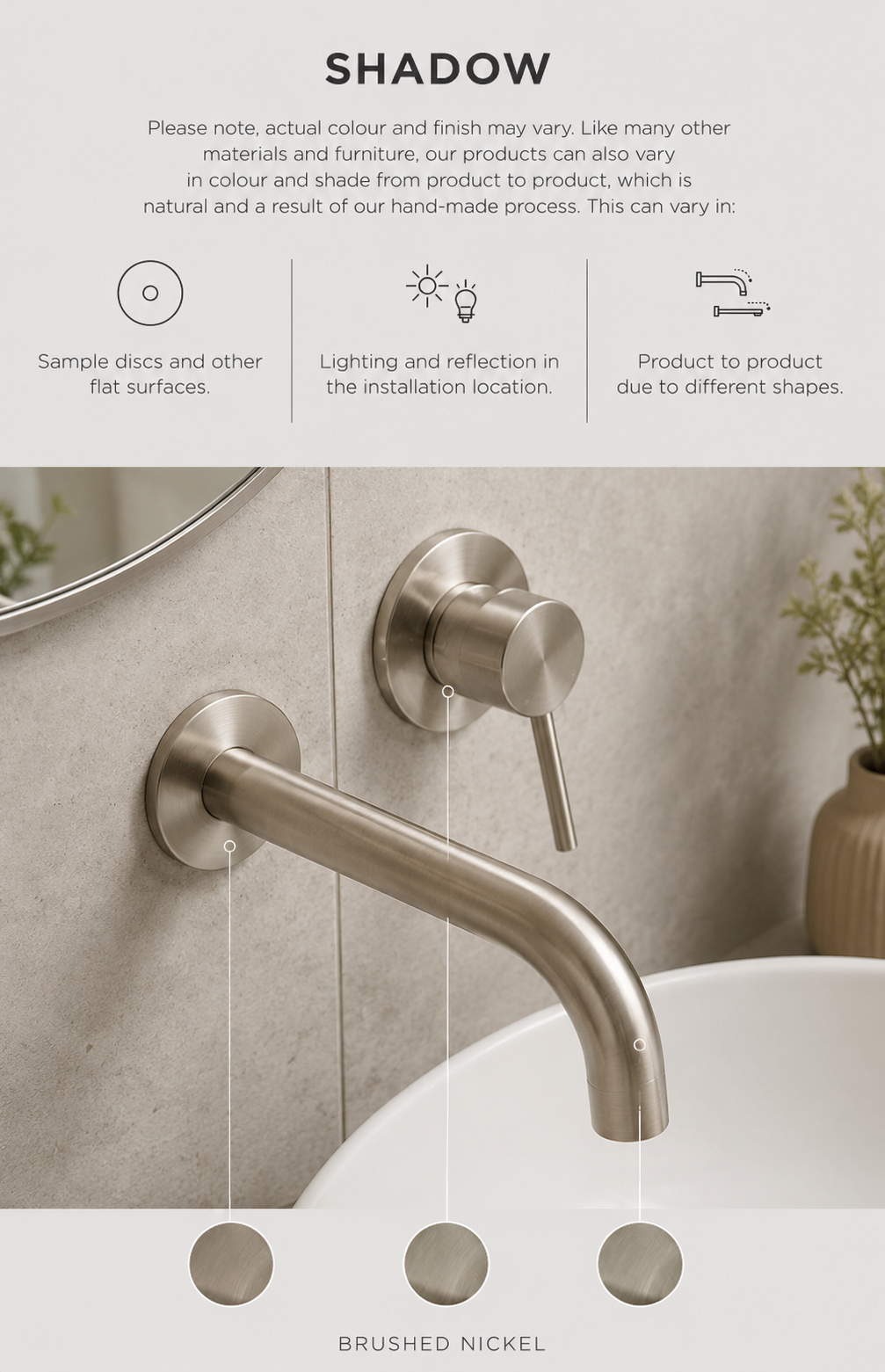Meir Round Shower Rose 200MM - Shower Head — PVD Brushed Nickel, Brushed Nickel