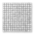 Cortona Carrara Marble Artisan Cut Small Square Mosaic Tile — White, Square