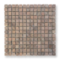 Cortona Rosa Murcia Natural Stone Artisan Cut Small Square Mosaic Tile — Pink, Square