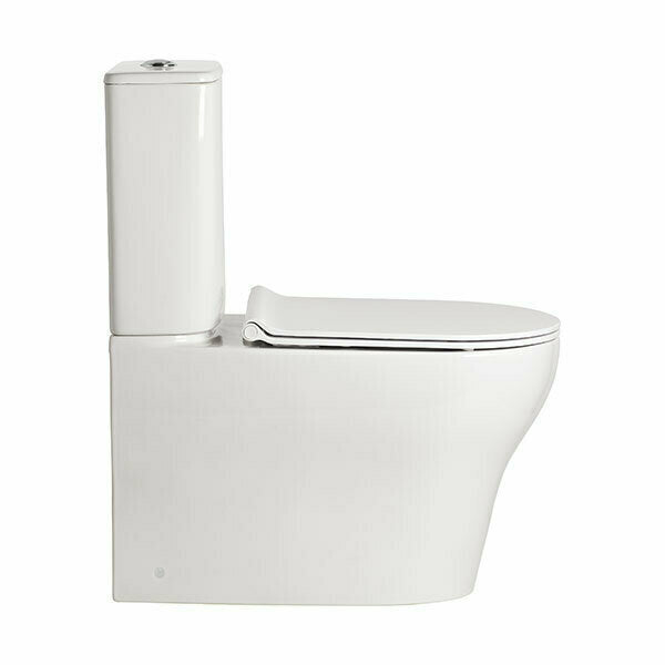 Cygnet Square Hygiene Rimless Close Coupled Back To Wall Bottom Inlet Toilet Suite