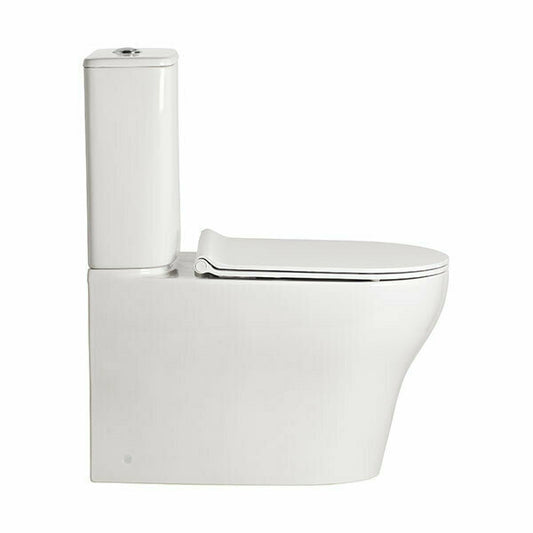 Cygnet Square Hygiene Rimless Close Coupled Back To Wall Bottom Inlet Toilet Suite