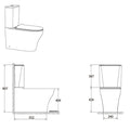 Cygnet Square Hygiene Rimless Close Coupled Back To Wall Back Inlet Toilet Suite