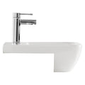 Cygnet Semi Recessed Basin 1 Taphole 500mm White