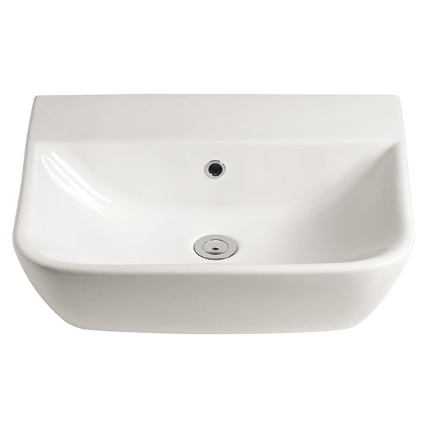 Cygnet Wall Basin No Taphole 550mm with Fixing Kit