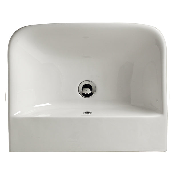 Cygnet Wall Basin No Taphole 550mm with Fixing Kit