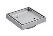 Brushed Chrome Square tile insert floor drain (90 mm outlet)D333BC
