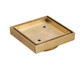 Brushed Gold Slim Square Tile Insert Floor Drain (90 mm outlet)D444BG
