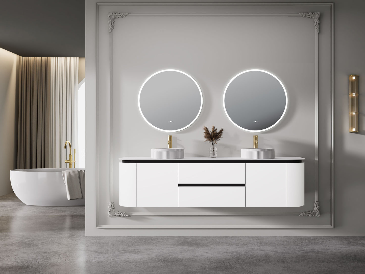 Devito Modern Wall Hung Vanity PVC Cabinet LK-MD1521W