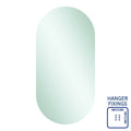 DP5010HN Pill Shape Polished Edge Mirror with Hangers