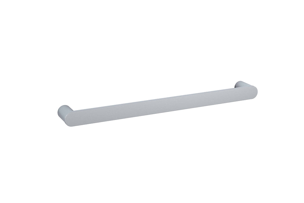 DSP6BR Brushed Stainless Flat Pill Single Bar Heated Towel Rail