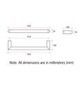 DSR4 Round Single Bar Polished Heated Towel Rail