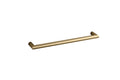 DSR6BB Brushed Brass Round Single Bar Heated Towel Rail