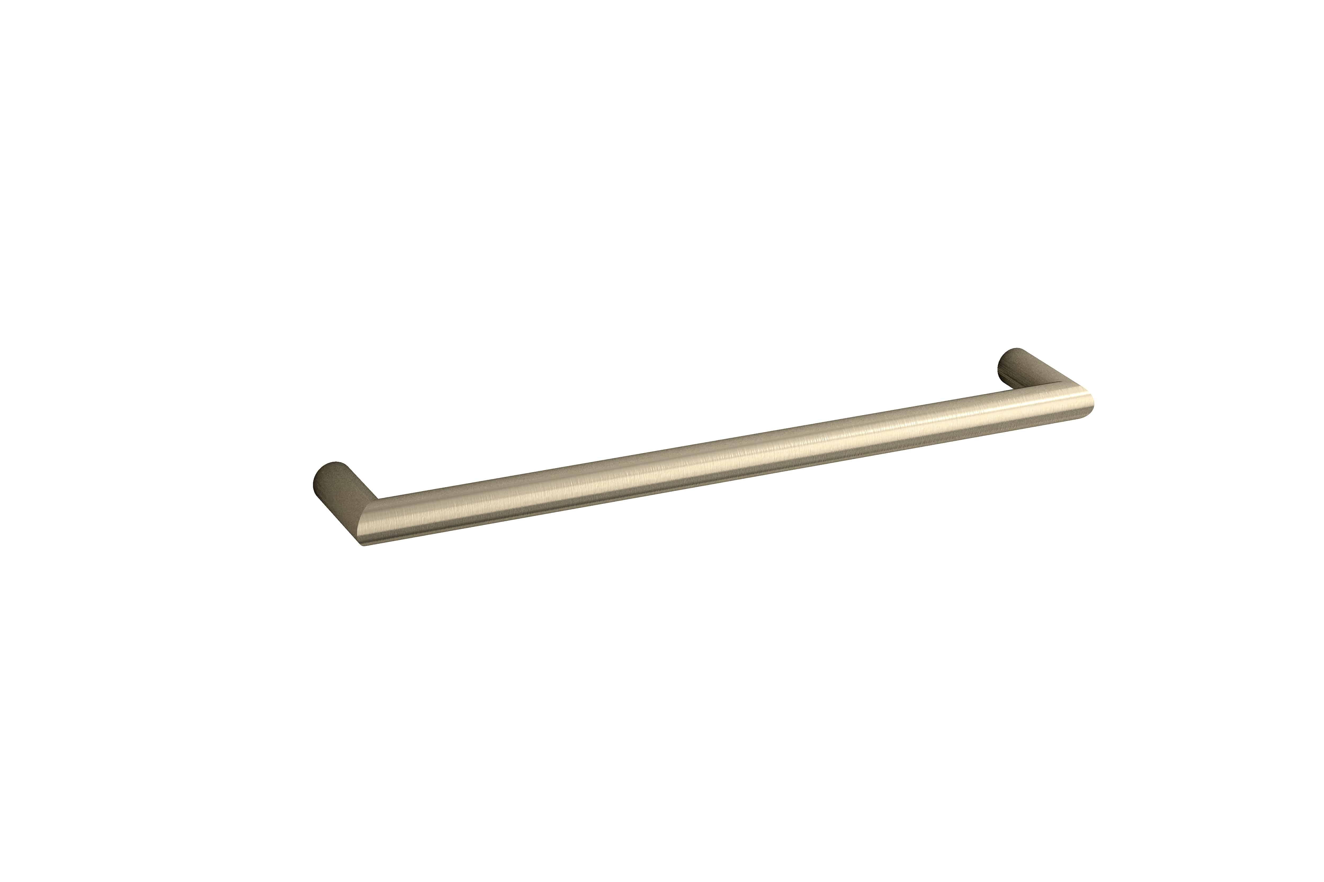 DSR6BN Brushed Nickel Round Single Bar Heated Towel Rail