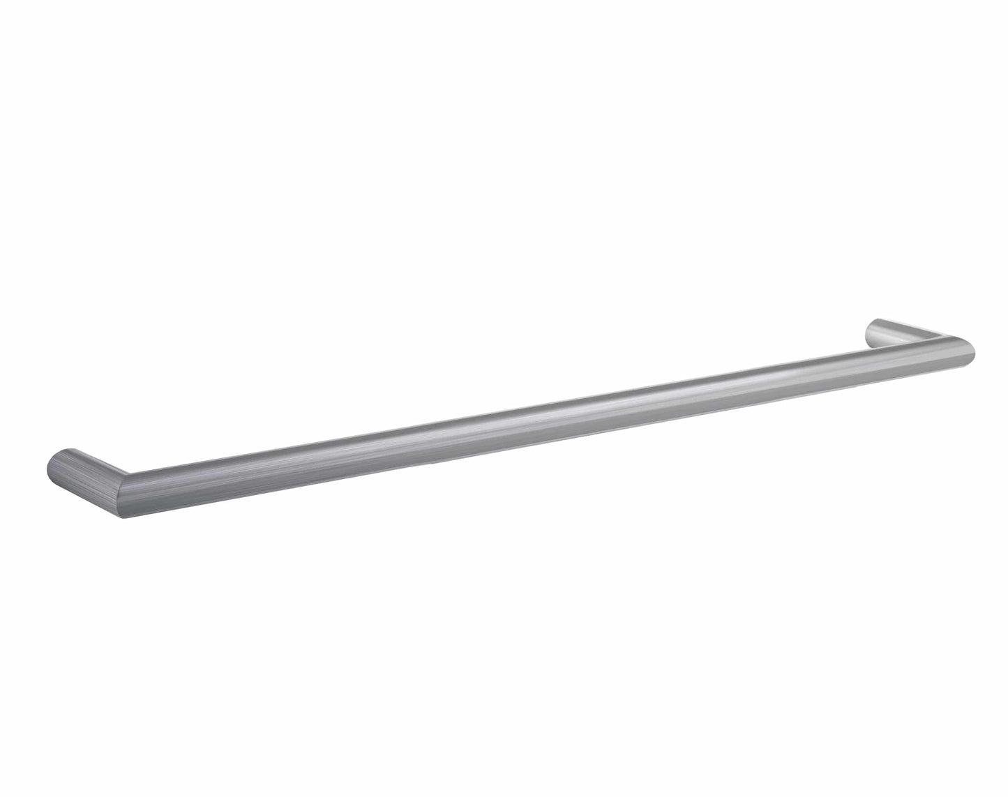 DSR8BR Brushed Round Single Bar Heated Towel Rail