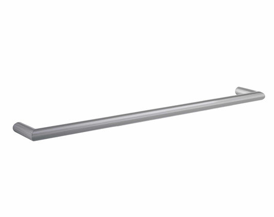 DSR8BR Brushed Round Single Bar Heated Towel Rail