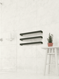 DSS6B Matt Black Square Single Bar Heated Towel Rail